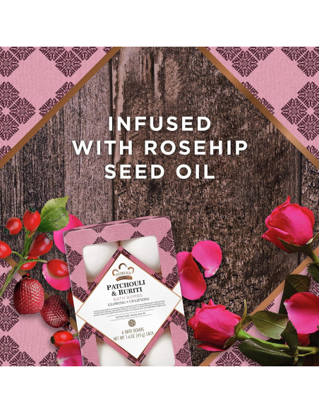 Bolas de Baño Nubian Heritage Patchouli y Buriti 6 Unidades 45 g