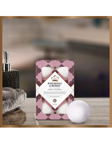 Bolas de Baño Nubian Heritage Patchouli y Buriti 6 Unidades 45 g