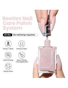 Esmalte Endurecedor de Uñas Beetles 15ml Rosa Soñado Haze 2