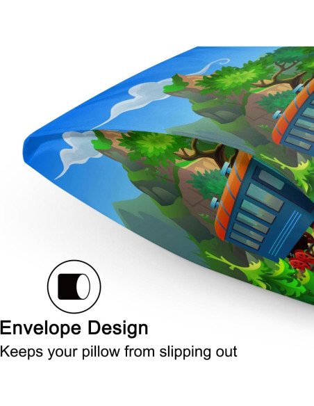 Funda de Almohada de Satén GzLeyigou Colorido 76.2x50.8 cm