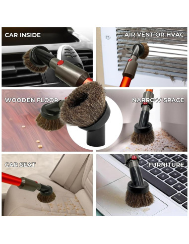 Accesorios de Aspiradora Dyson V7 V8 V10 V11 V15 - Kit de Cepillos