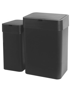 Papelera automática ELPHECO 2 en 1, 9.46L y 15.14L, negra