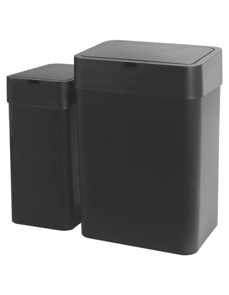 Papelera automática ELPHECO 2 en 1, 9.46L y 15.14L, negra
