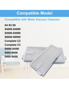 Paquete de 3 Filtros HEPA Alrens SF-HA 50 para Aspiradoras Miele 2