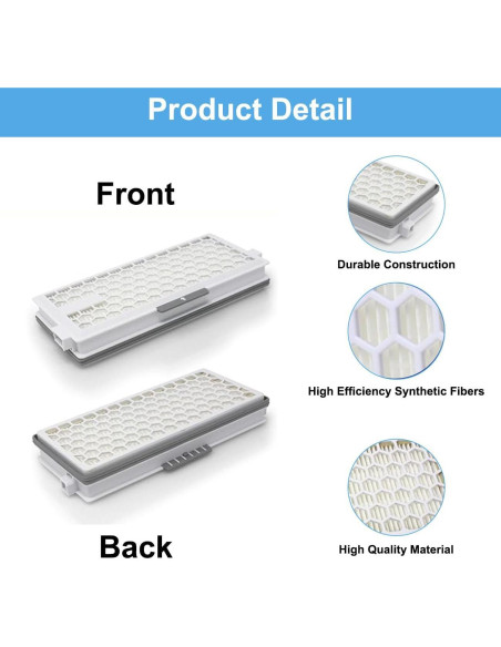 Paquete de 3 Filtros HEPA Alrens SF-HA 50 para Aspiradoras Miele