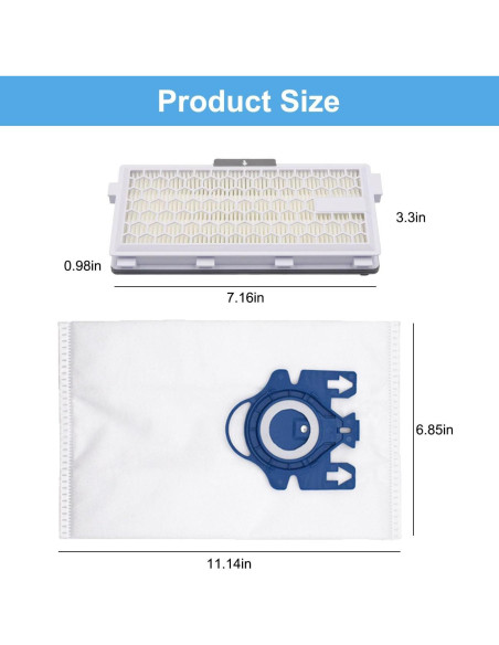 Paquete de 3 Filtros HEPA Alrens SF-HA 50 para Aspiradoras Miele