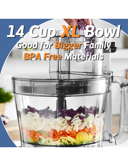 Procesador de Alimentos MAGICCOS 14 Tazas con Cajón y 7 Velocidades Procesador de Alimentos MAGICCOS 14 Tazas con Cajón y 7 Velocidades