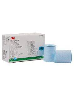 Cinta Médica Micropore 3M Azul 5 cm x 14 cm - 6 Rollos