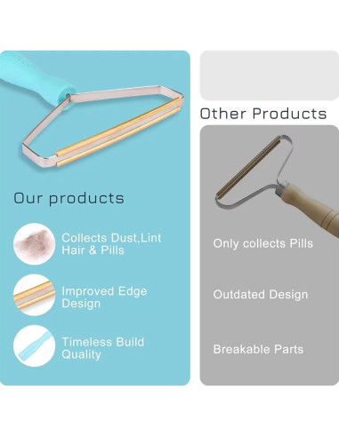 Cepillo Removedor de Pelo de Mascota Tier One - Ecológico y Ergonómico