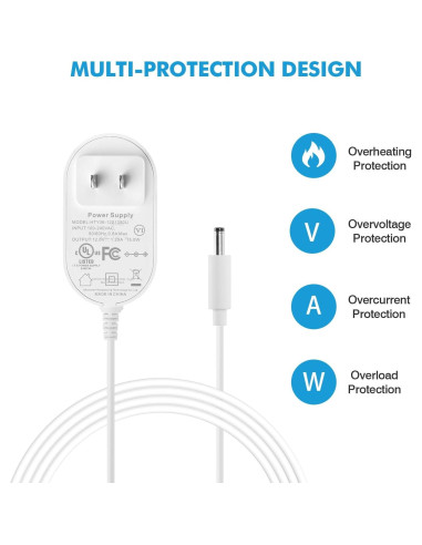 Adaptador de corriente 15W SHENZHEN para Echo Dot y Echo Show - Blanco