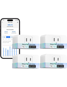 Enchufe Inteligente Meross Matter 4 Unidades con Monitoreo Energía 2