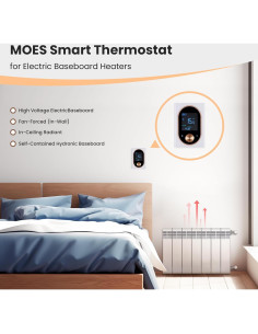 Termostato Inteligente Programable MOES para Calefacción Eléctrica 120V-240V 2