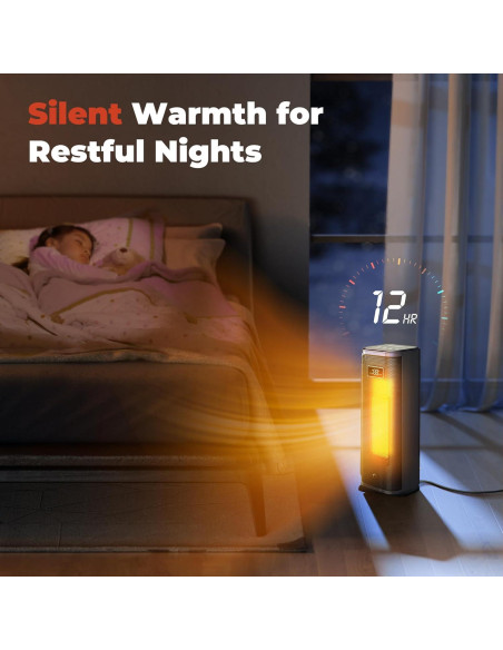 Calentador Eléctrico Portátil HOMRELEXA PTC 1500W con Control Remoto Calentador Eléctrico Portátil HOMRELEXA PTC 1500W con Control Remoto