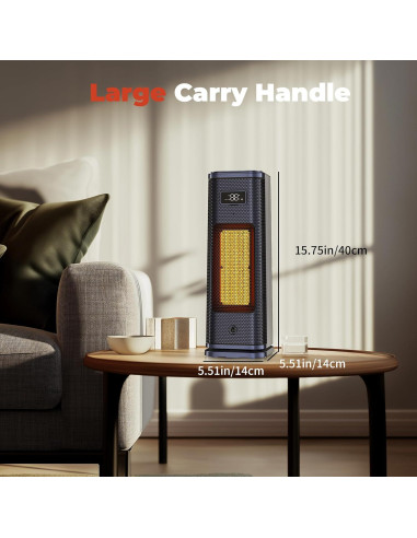 Calentador Eléctrico Portátil HOMRELEXA PTC 1500W con Control Remoto