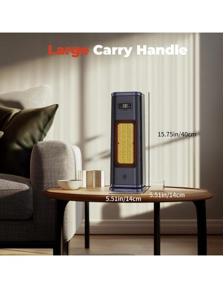 Calentador Eléctrico Portátil HOMRELEXA PTC 1500W con Control Remoto Calentador Eléctrico Portátil HOMRELEXA PTC 1500W con Control Remoto