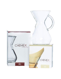 Cafetera Chemex 8 tazas con 100 filtros cuadrados - Vidrio