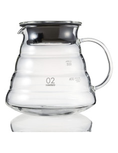 Servidor de Café de Cristal Hario 600ml Resistente al Calor