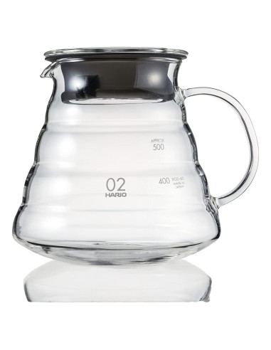 Servidor de Café de Cristal Hario 600ml Resistente al Calor