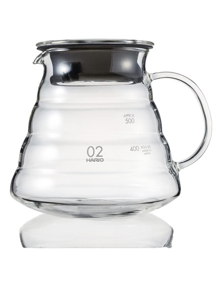 Servidor de Café de Cristal Hario 600ml Resistente al Calor