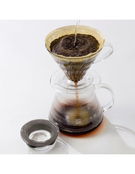 Servidor de Café de Cristal Hario 600ml Resistente al Calor