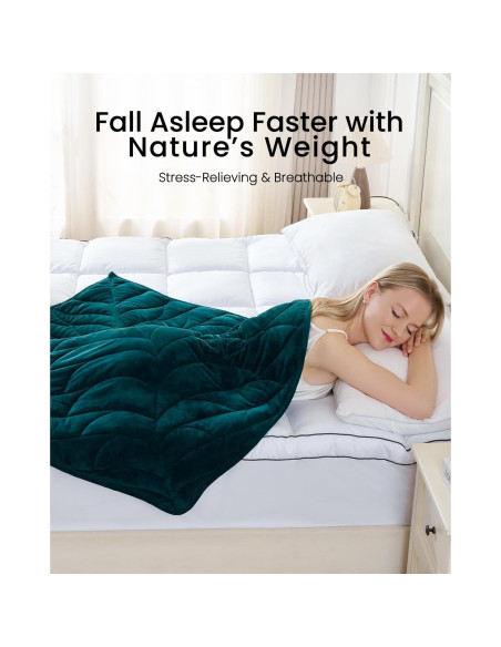 Manta con peso ZILLYBEE 104x132 cm 3.2 kg Verde profundo Manta con peso ZILLYBEE 104x132 cm 3.2 kg Verde profundo