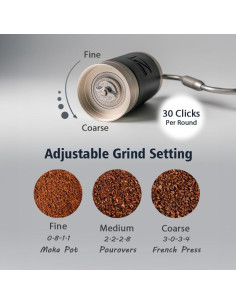 Molinillo de Café Manual 1Zpresso J Plata Acero Inoxidable 35g 2