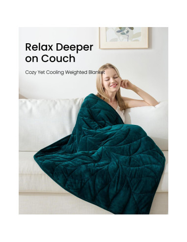 Manta con peso ZILLYBEE 104x132 cm 3.2 kg Verde profundo