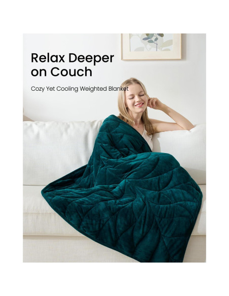 Manta con peso ZILLYBEE 104x132 cm 3.2 kg Verde profundo Manta con peso ZILLYBEE 104x132 cm 3.2 kg Verde profundo