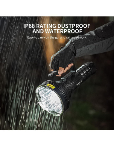 Linterna Recargable WUBEN A1 20000 Lúmenes 2500m Alcance