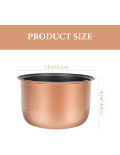 Olla Arrocera Interna ULTECHNOVO 2L Aluminio Dorado 2