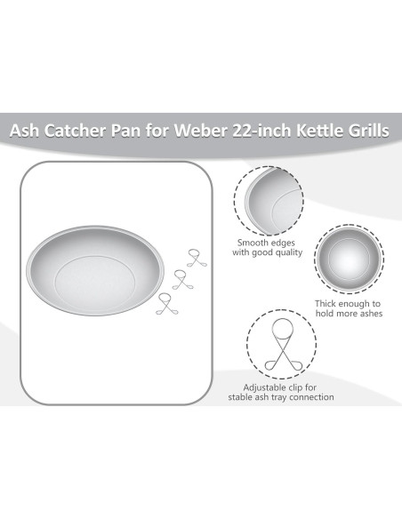 Plato Recolector de Cenizas Weber 34.3 cm Aluminio 80681 Plato Recolector de Cenizas Weber 34.3 cm Aluminio 80681