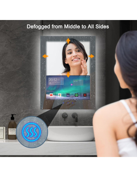 Espejo de Baño Inteligente Haocrown 81x61 cm con TV 21.5"