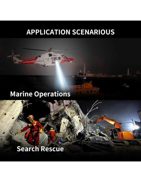 Linterna Recargable WUBEN A1 20000 Lúmenes 2500m Alcance