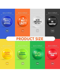 Set 48 Pelotas de Estrés Divertidas Blulu 4 cm 2