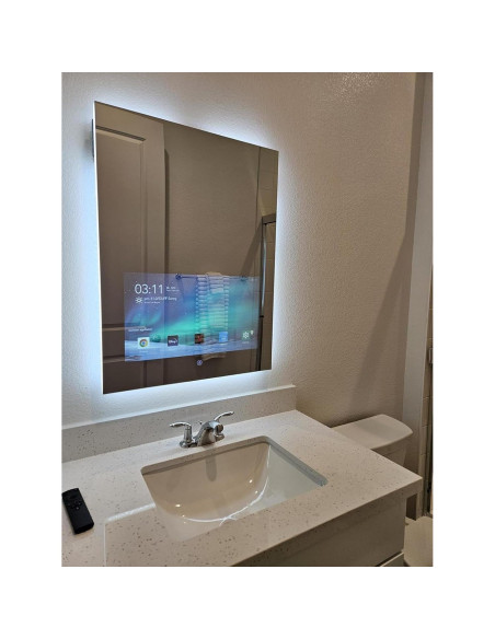 Espejo de Baño Inteligente Haocrown 81x61 cm con TV 21.5"