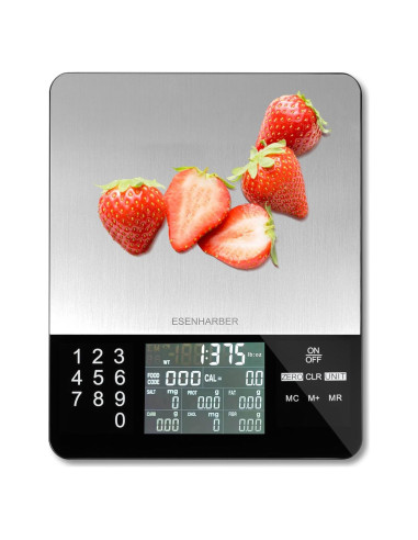 Báscula de Alimentos Digital Esenharber con Calculadora Nutricional