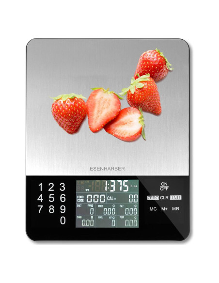 Báscula de Alimentos Digital Esenharber con Calculadora Nutricional