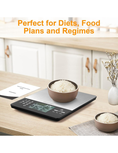 Báscula de Alimentos Digital Esenharber con Calculadora Nutricional