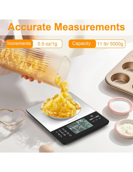 Báscula de Alimentos Digital Esenharber con Calculadora Nutricional