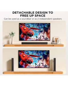 Barra de sonido 2.2ch Miroir SL3301 100W Bluetooth 5.3 2