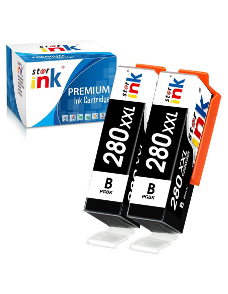 Cartuchos de Tinta Starink 280XXL PGBK para Canon - 2 Paquetes