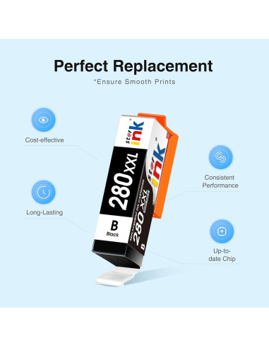 Cartuchos de Tinta Starink 280XXL PGBK para Canon - 2 Paquetes