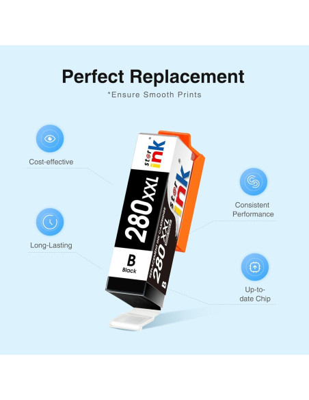 Cartuchos de Tinta Starink 280XXL PGBK para Canon - 2 Paquetes