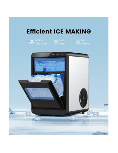 Máquina de Hielo de Encimera Electactic 44kg/día Plata 2