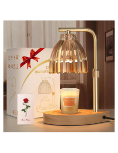 Lámpara Calentadora de Velas Trtyldt Ámbar con Temporizador