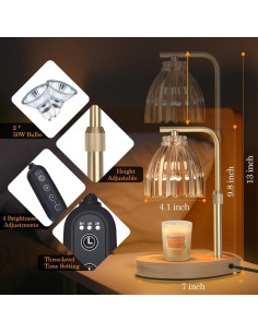 Lámpara Calentadora de Velas Trtyldt Ámbar con Temporizador 2