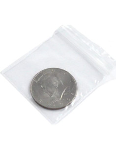 100 Bolsas de Plástico Autocierre 5.08cm x 5.08cm 2mm 2