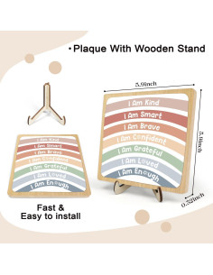 Letrero de Madera Inspiracional DMADNF 15x15 cm - Soy Amable 2