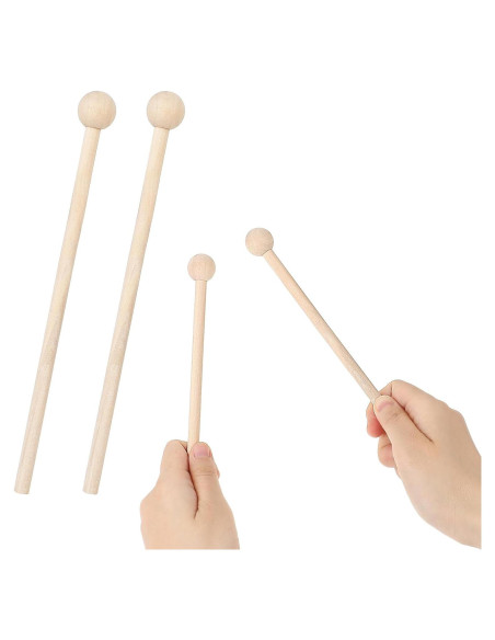 2 Mallets de Madera para Xilófono 19.8 cm - Instrumentos de Percusión