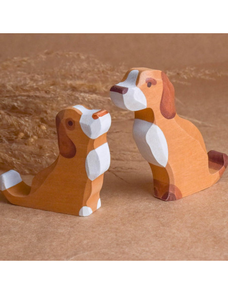 Puzzle de Madera Perros con Cachorros 6 Piezas Decoración Infantil